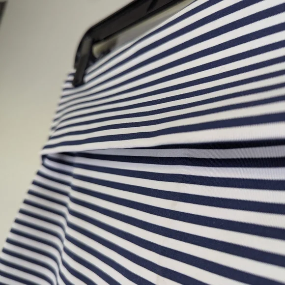 Thyme & Honey Striped Blue and White Pencil Skirt - Picture 4 of 10